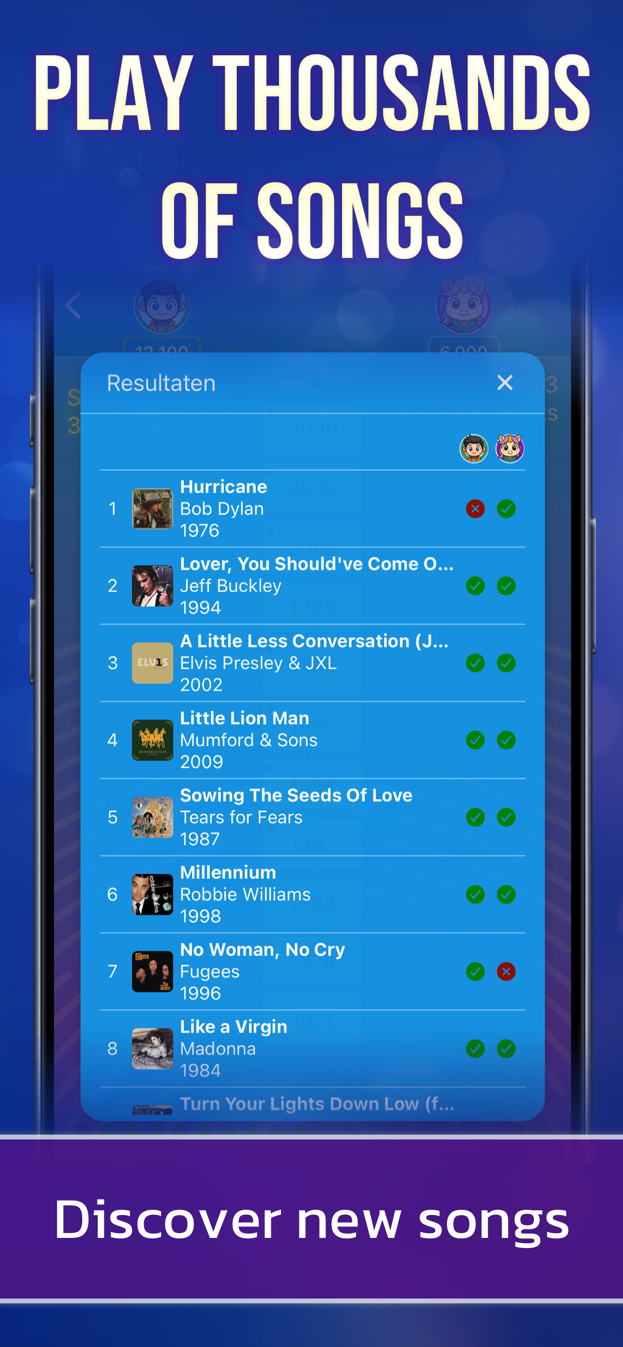 Thousands of songs available